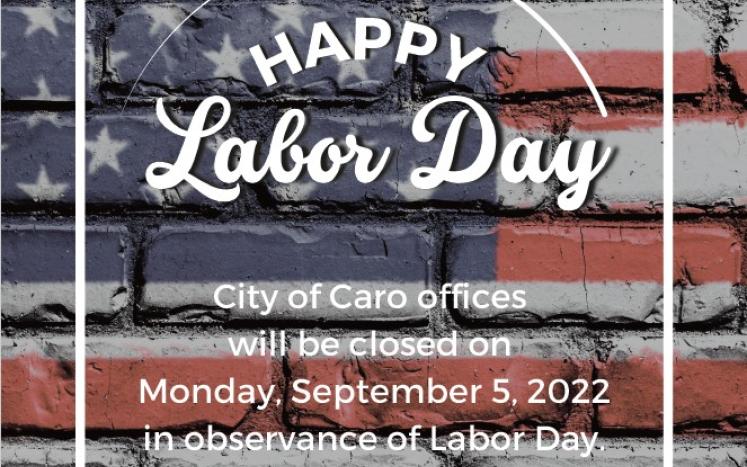 City offices will be Closed on Monday, September 5, 2022