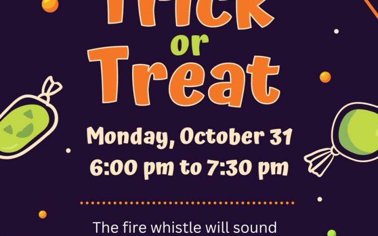 City of Caro Trick or Treat Hours - Monday, October 31 from 6:00 - 7:30 pm